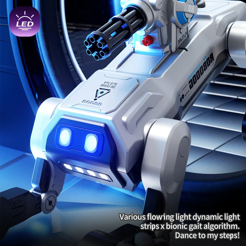 2025 New Intelligent Mechanical Dog With Gesture Induction Can Walk And Sing Dog Spray Control Electric Pet Dog Toys Kids Gifts